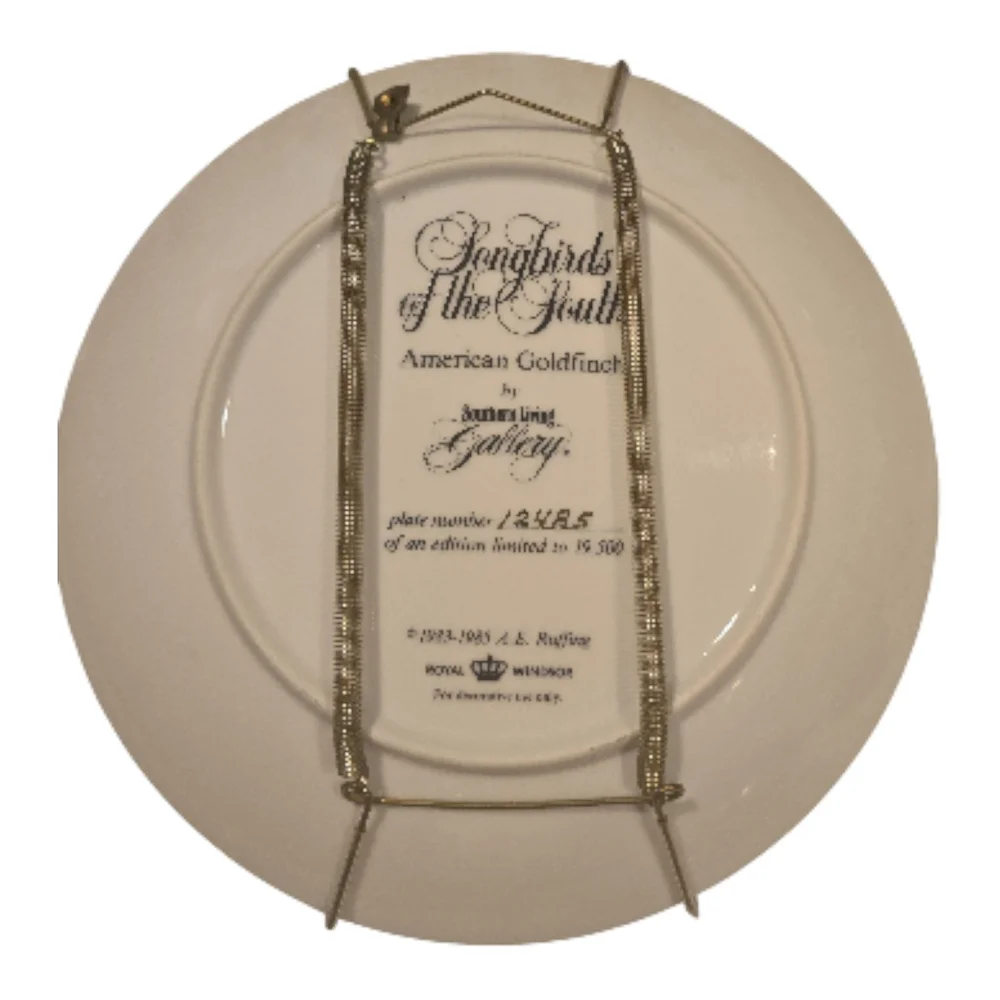 Southern Living Goldfinch Wall Art Collectors  Plate‎